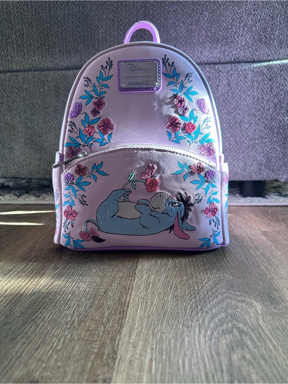 Disney x Loungefly Pink Eeyore Floral Mini Backpack
